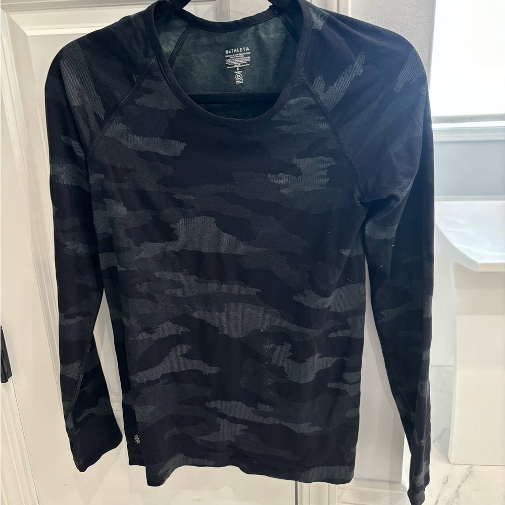 Athleta Camo Long Sleeve Tee